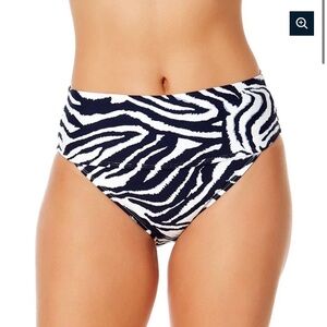 Anne Cole Zebra Print High-Waisted Bikini Bottom